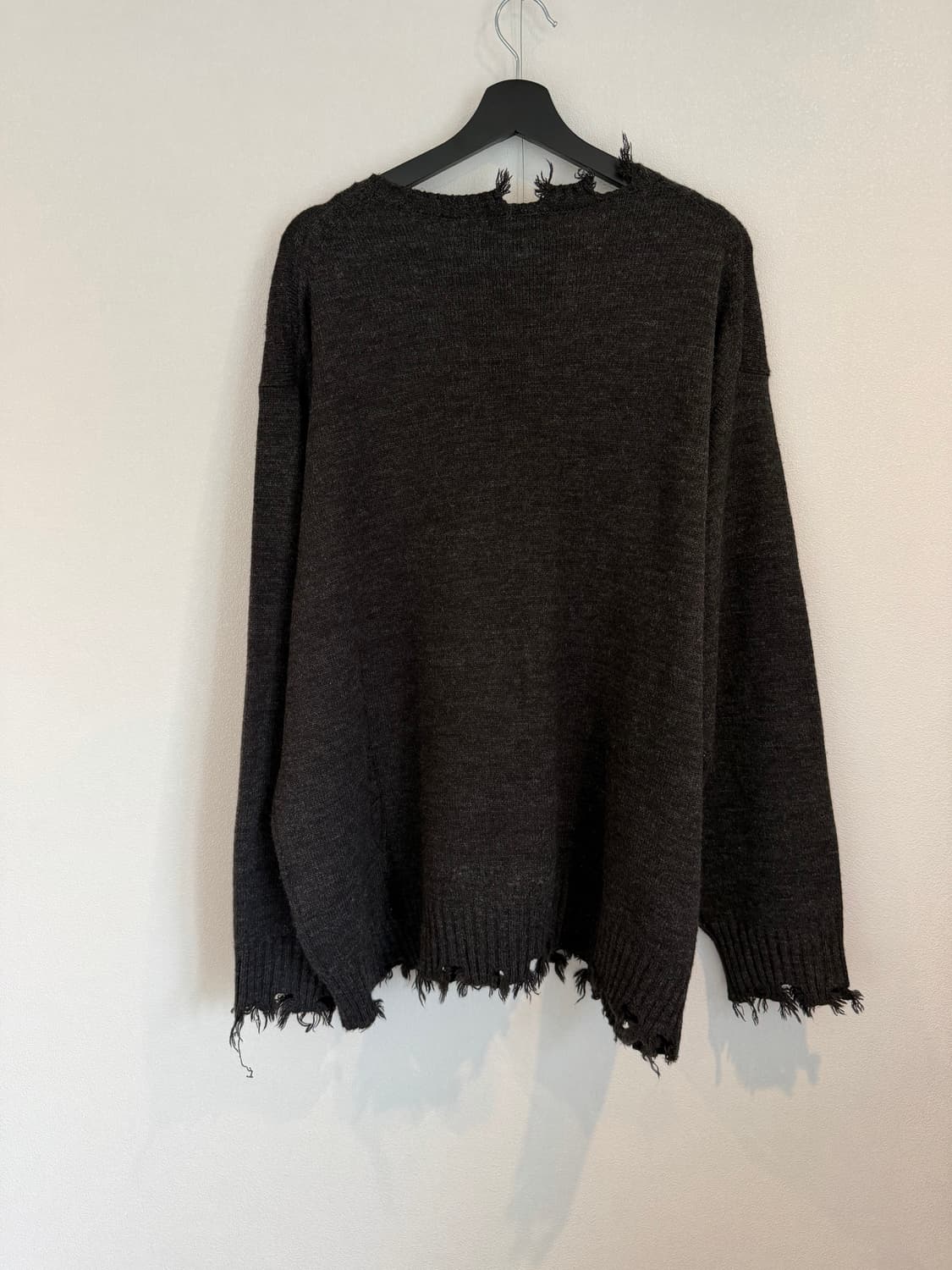 요지야마모토 syte 데미지 차콜 니트 3사이즈 상품이미지2