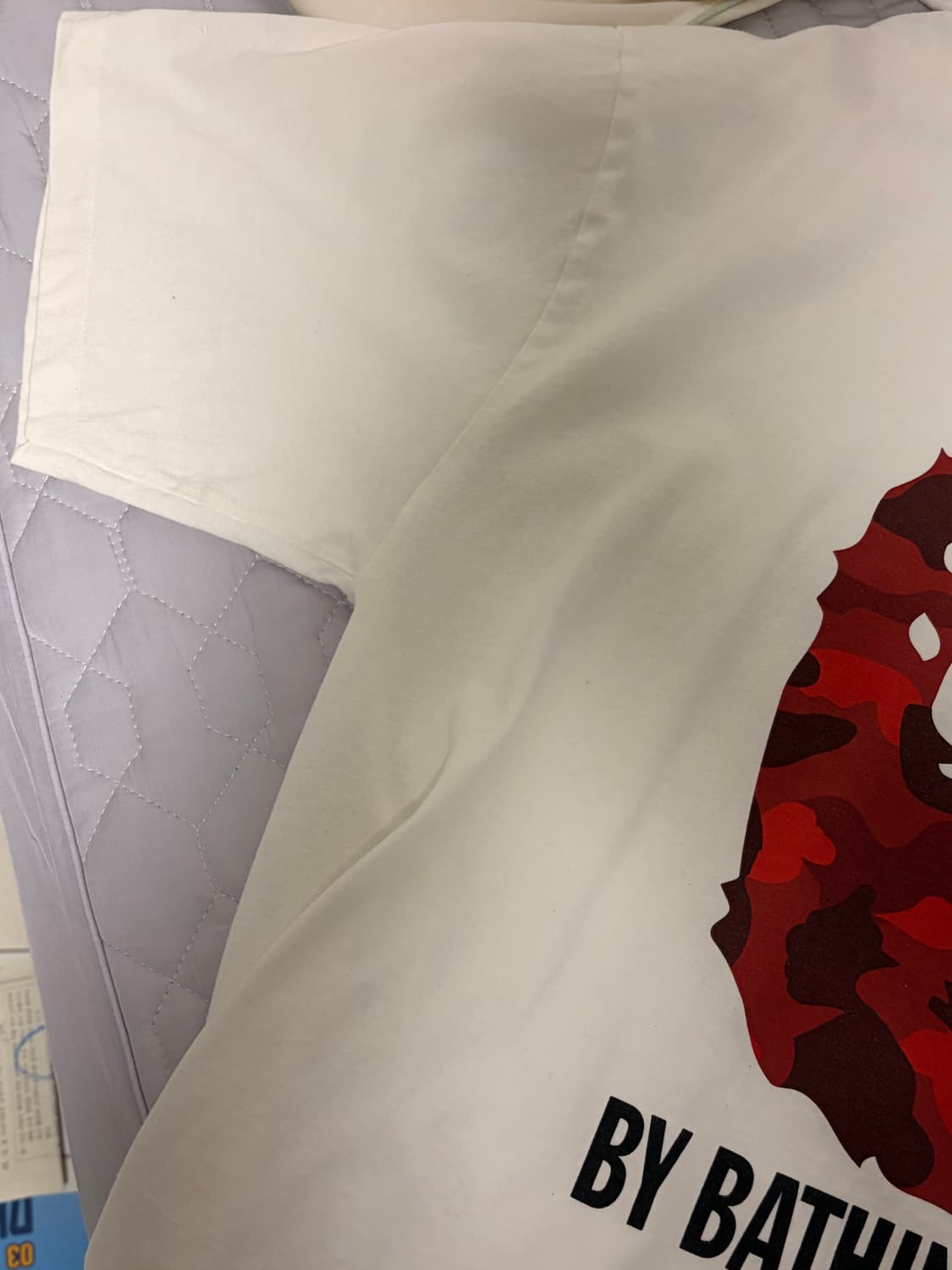 베이프 카모 반팔 레드 상품이미지2