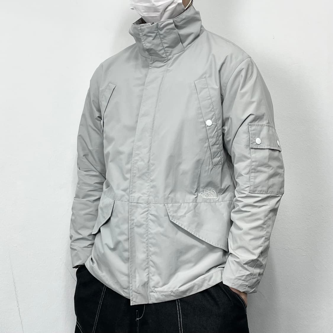 L 노스페이스 화이트라벨 센터로고 하이넥 테크자켓 상품이미지1