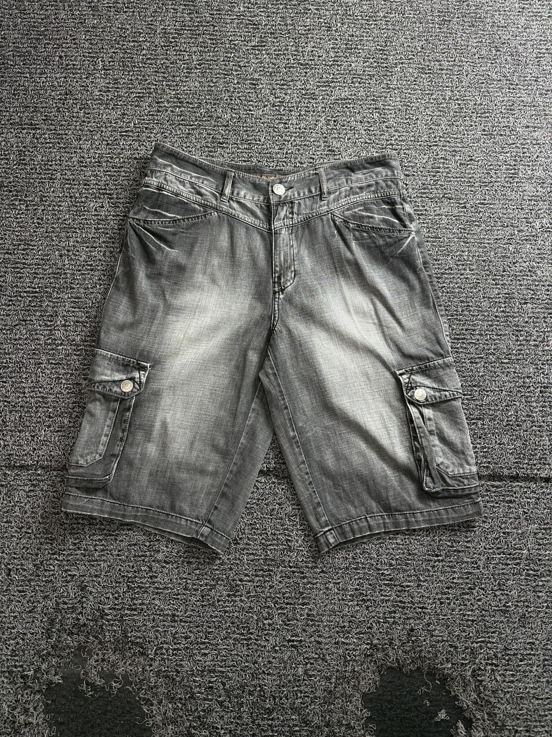 빈티지 아카이브 흑청 구르카 워싱 데님 버뮤다 팬츠 4125 상품이미지2