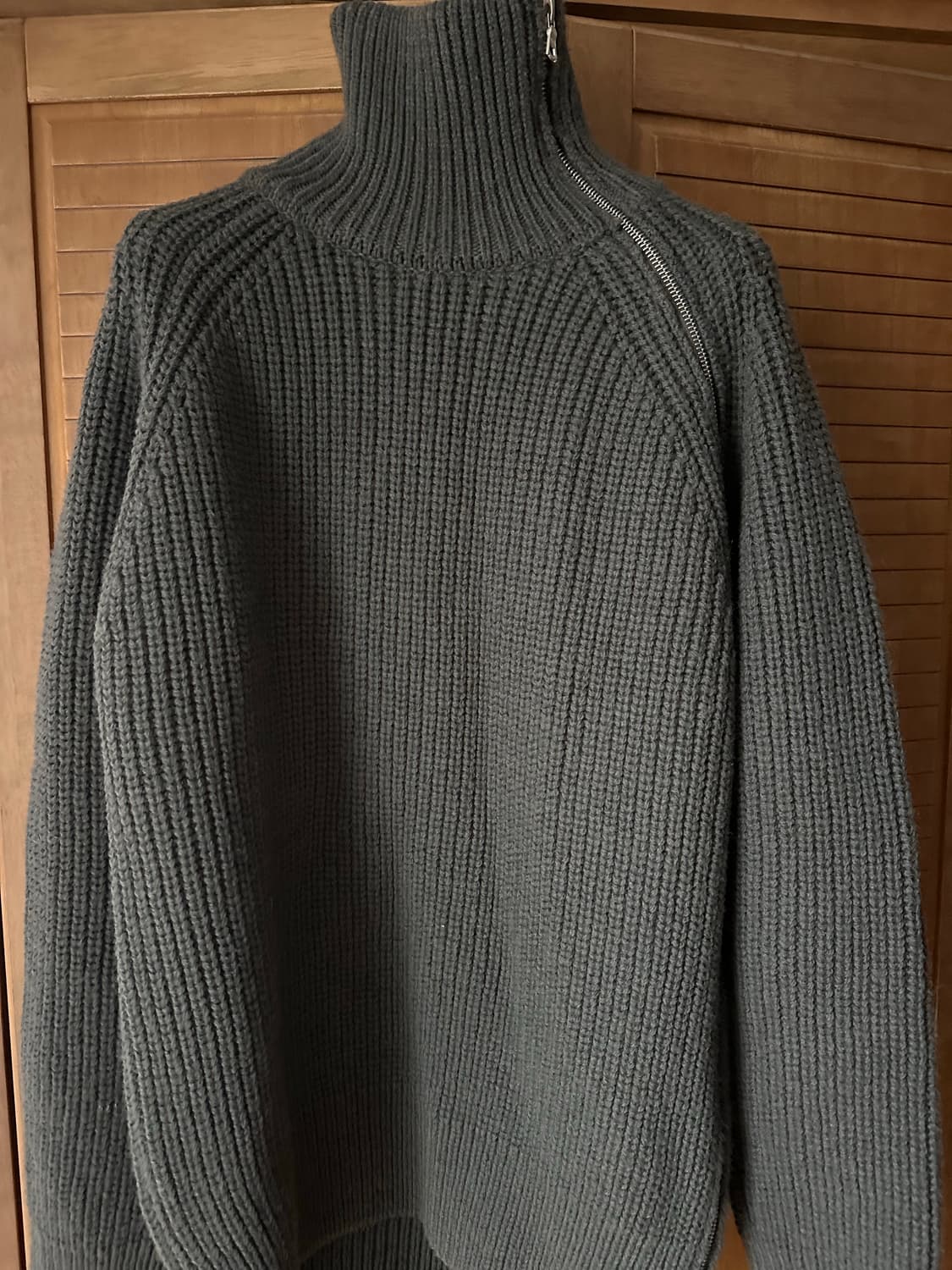 24aw 드리스 반 노튼 집업 터틀넥 다크그레이 L 상품이미지6