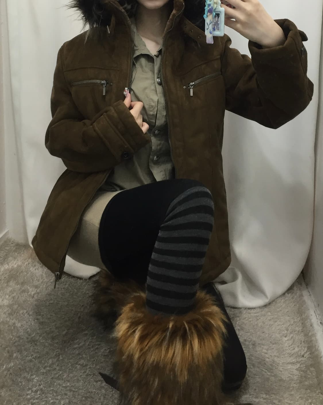 브라운 퍼 코디 🤎 상품이미지1