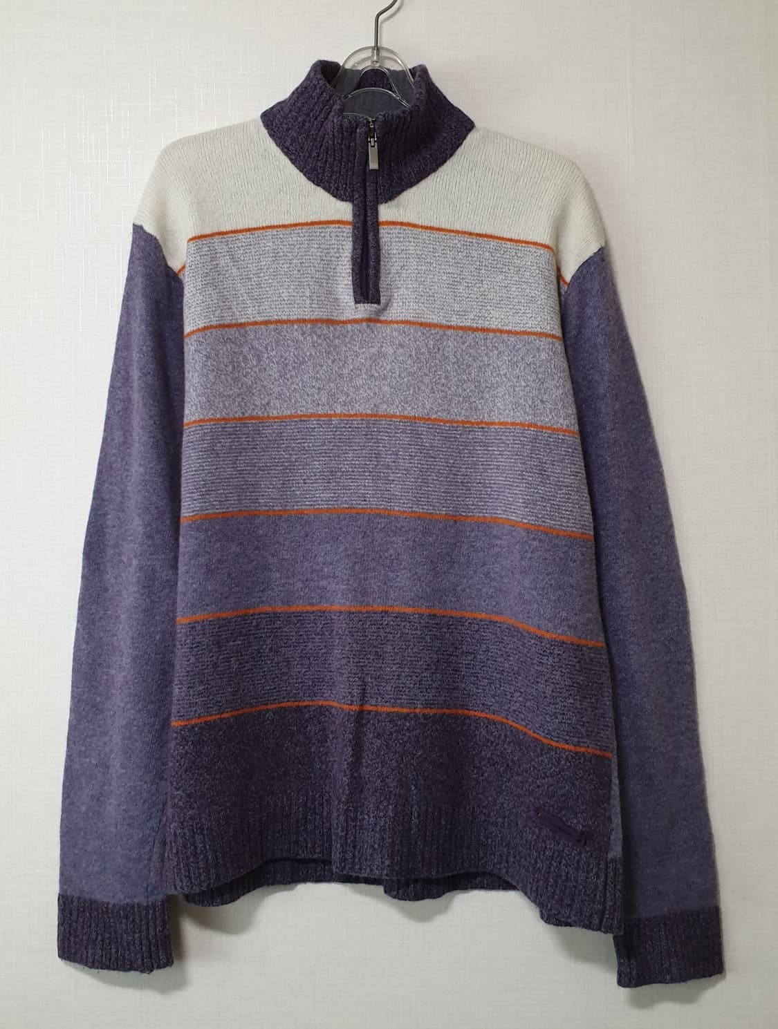 베이직하우스 반집업 니트 105사이즈  상품이미지1