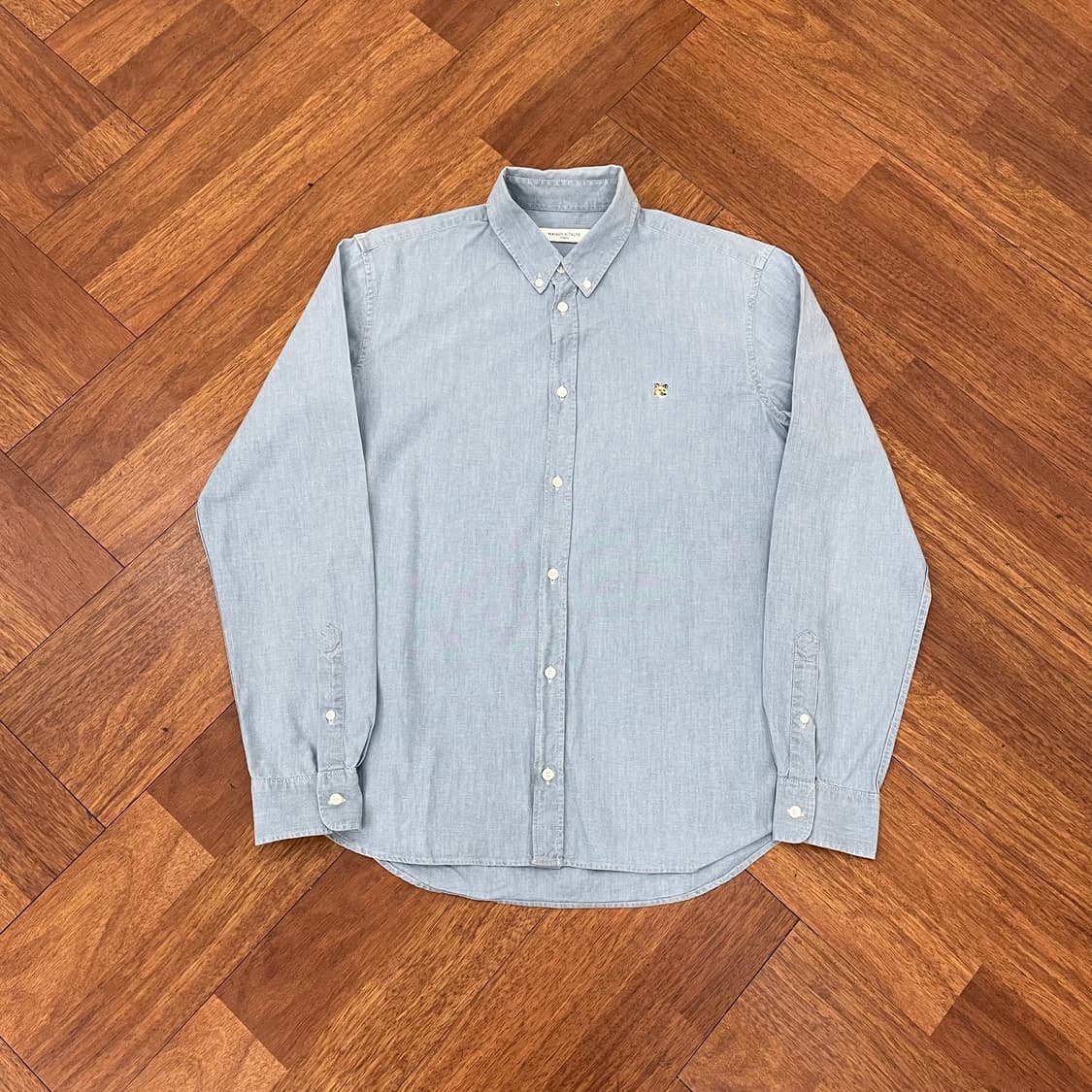 메종키츠네 폭스 헤드 패치 셔츠 상품이미지2