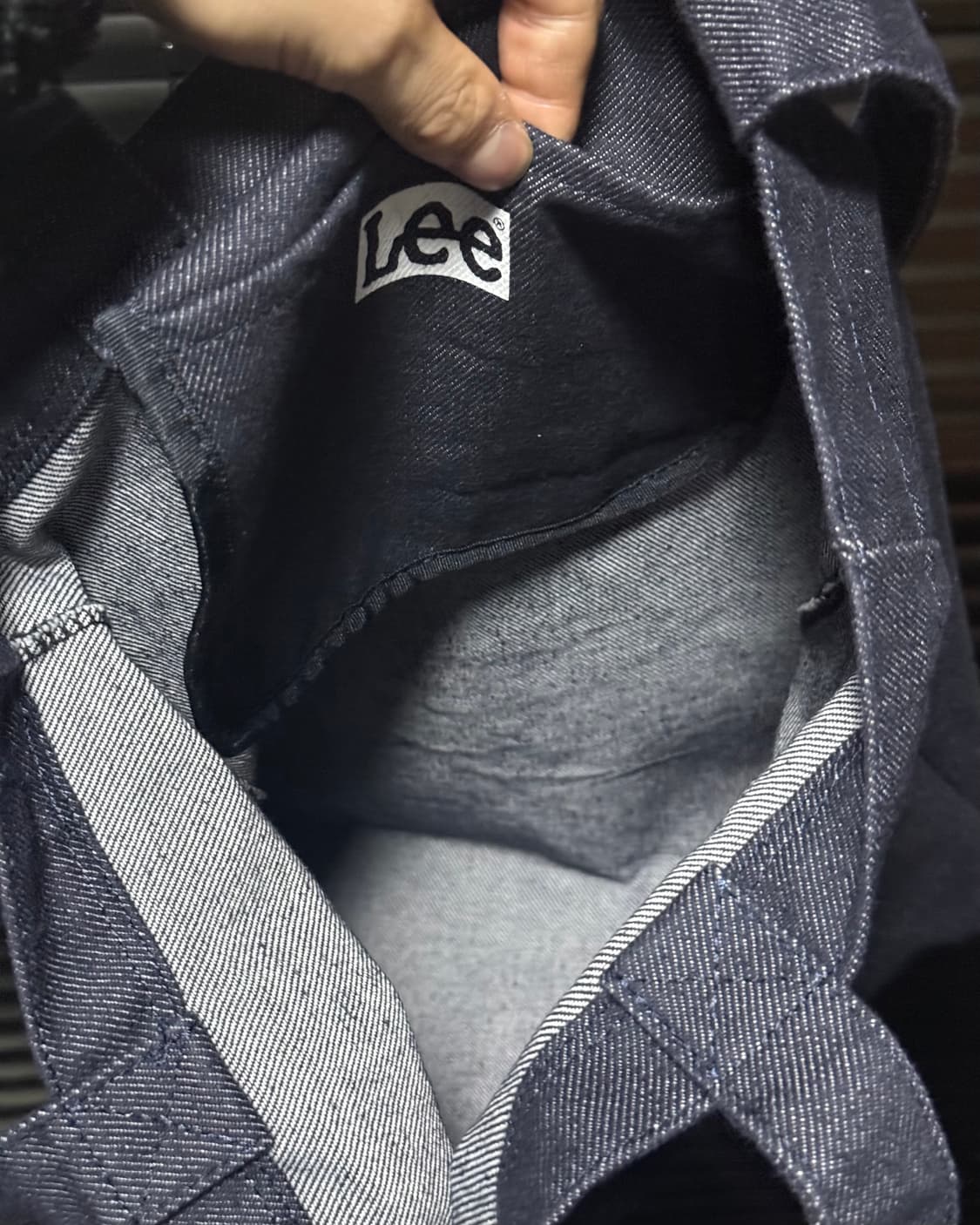 Lee 리 진청 생지 데님 에코백 숄더백 토드백 노트북 가방 워크 빅로고 상품이미지6