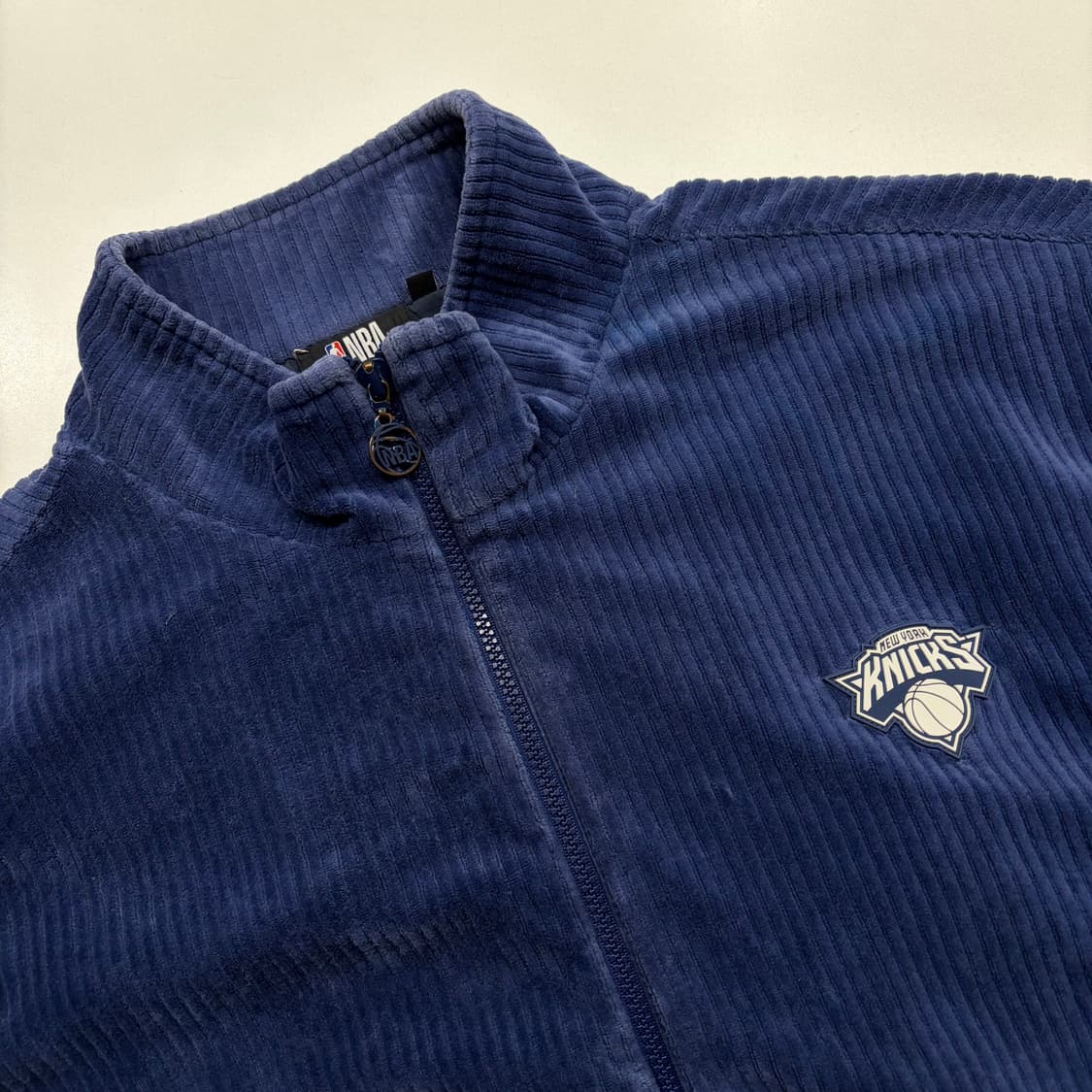[XL] NBA 엔비에이 뉴욕 닉스 코듀로이 블루종 자켓 C341 상품이미지3