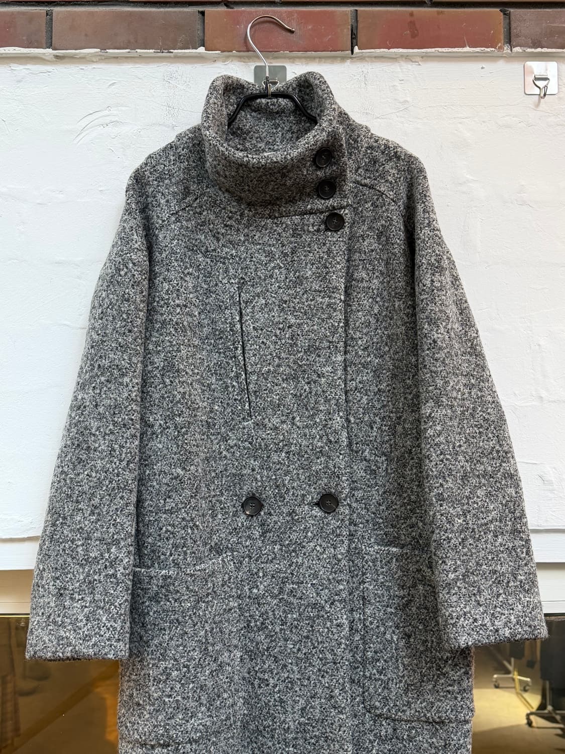 Iro 이로 그레이 울 혼방 더블 트위드 코트 36 상품이미지2