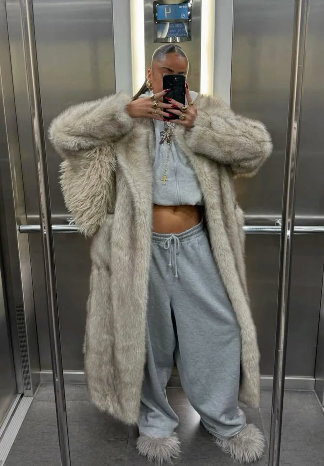 퍼 자켓 fur jacket 핀터깔 코트 상품이미지3