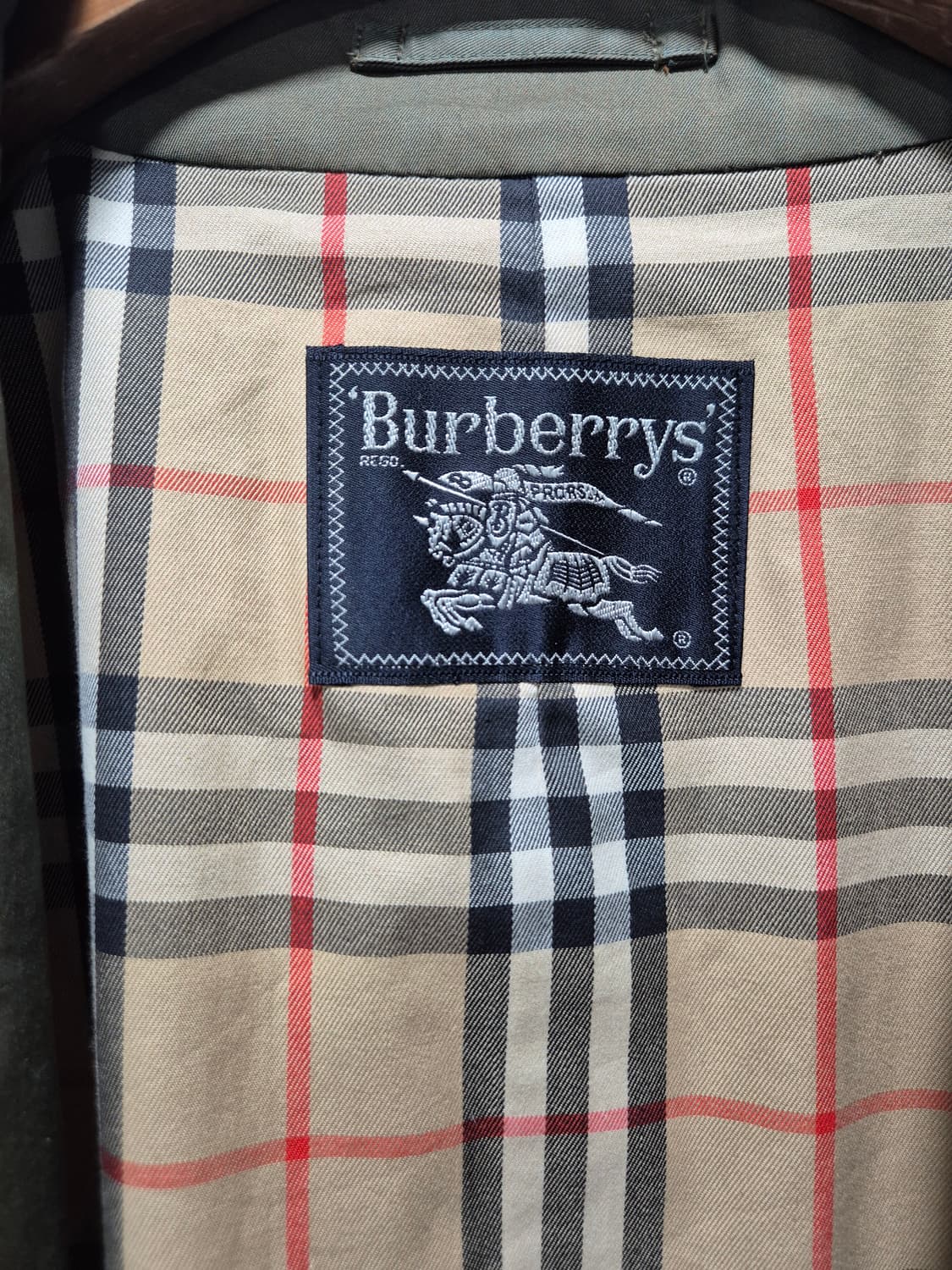 버버리 재팬라이선스 빈티지 발마칸 코트  올리브 카키 상품이미지6