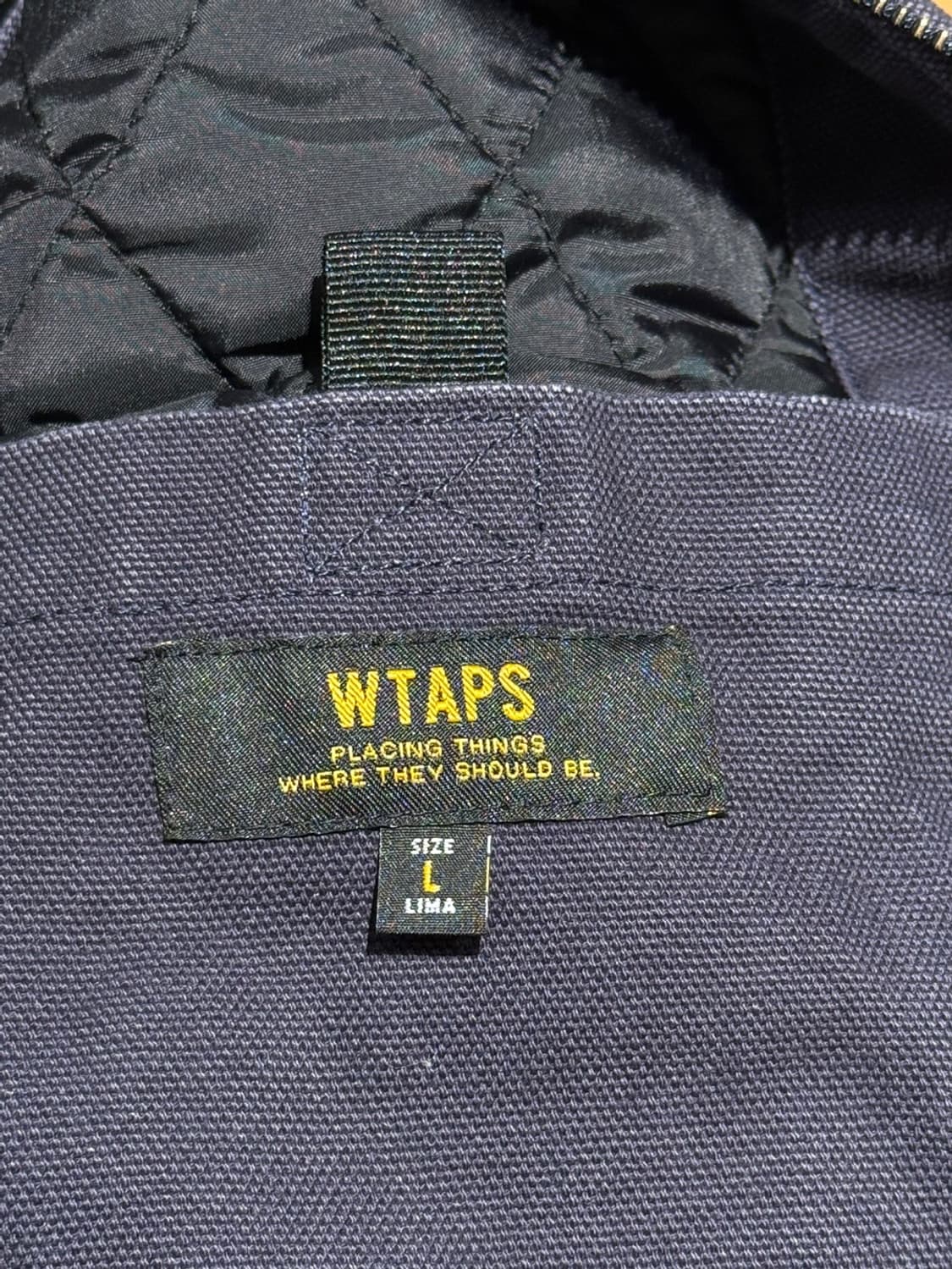 더블탭스 x 칼하트 네이비 워크웨어 베스트 상품이미지8