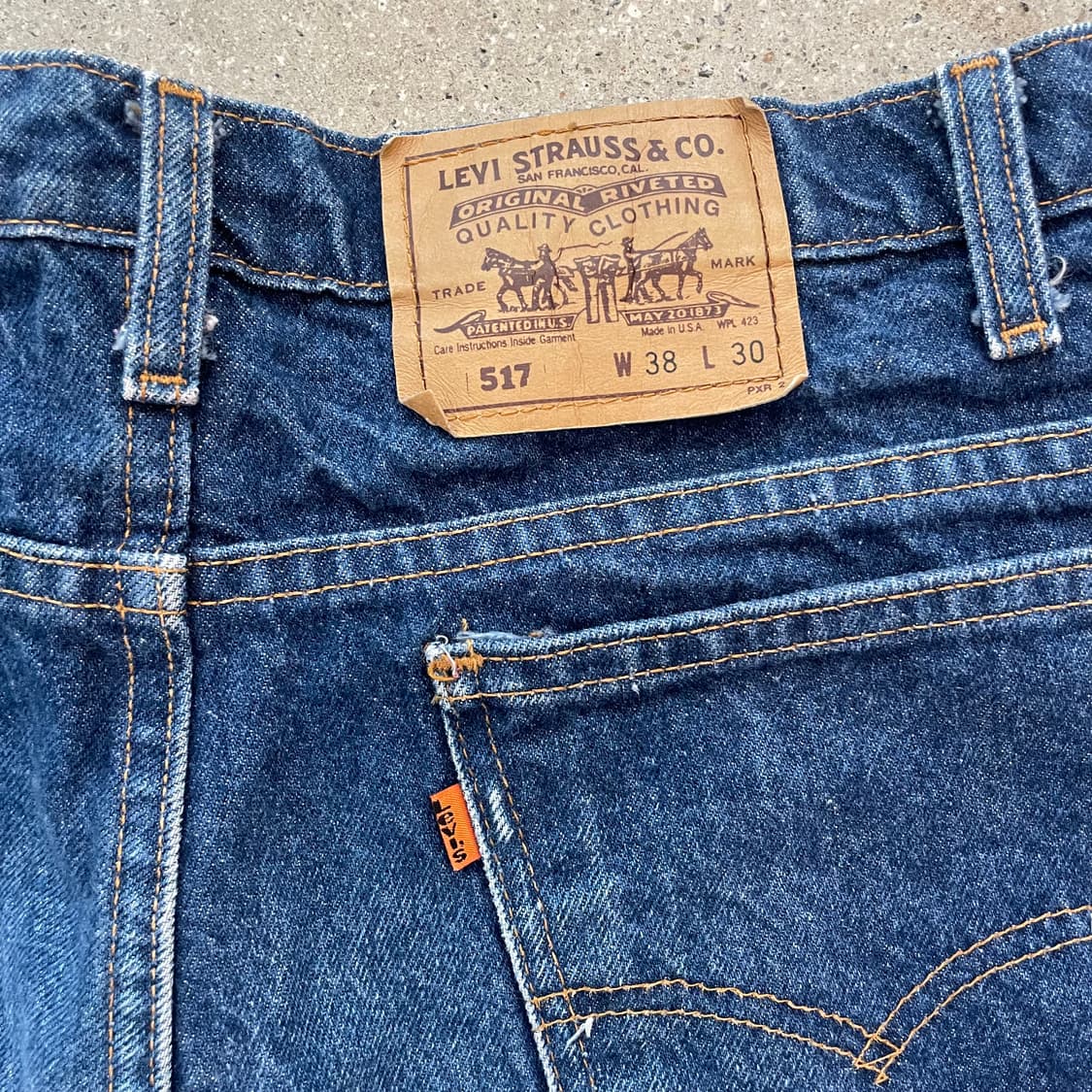 빈티지 리바이스 517 오렌지탭 made in usa 상품이미지5