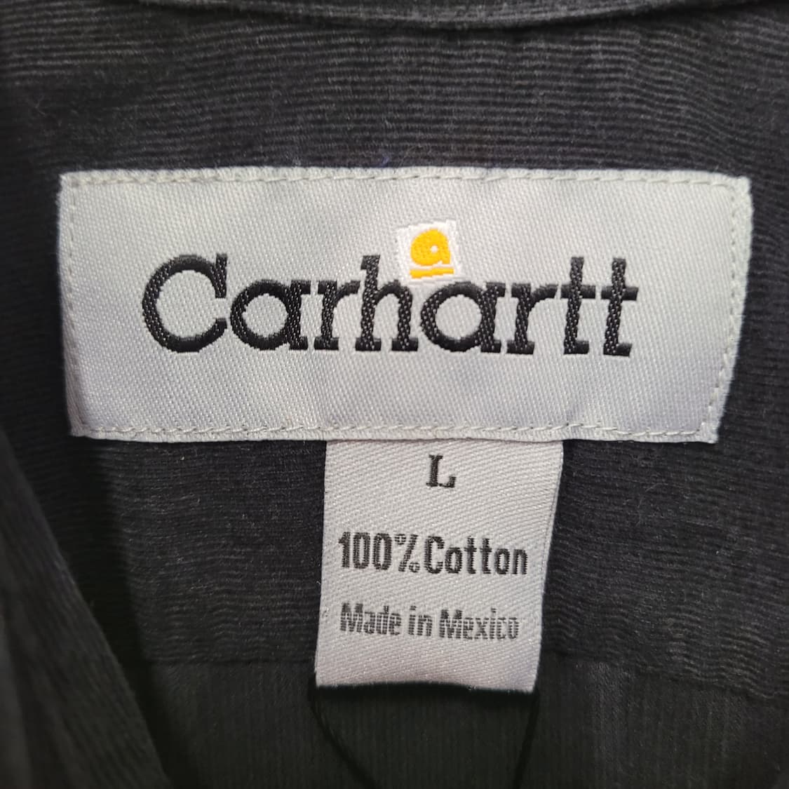 Carhartt 칼하트 코듀로이 셔츠 블랙 상품이미지4