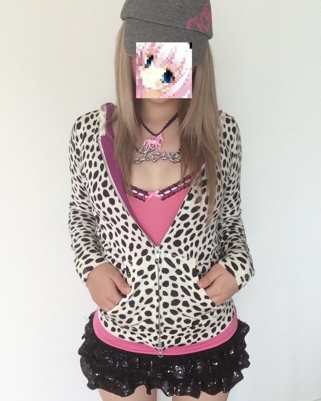 Hime Gyaru Pink Lace Sleeveless 히메갸루 나시 상품이미지6