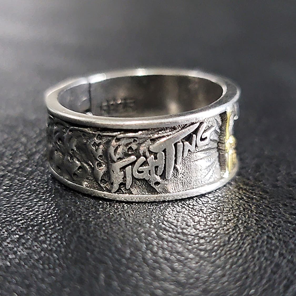 Godpunch 실버 남자 엔틱 빈티지 명품 용기 주먹 반지 상품이미지2