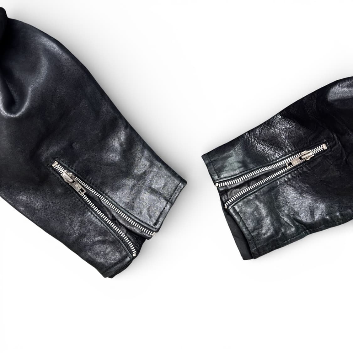 80's 프렌치 레더 바이커 자켓 상품이미지7