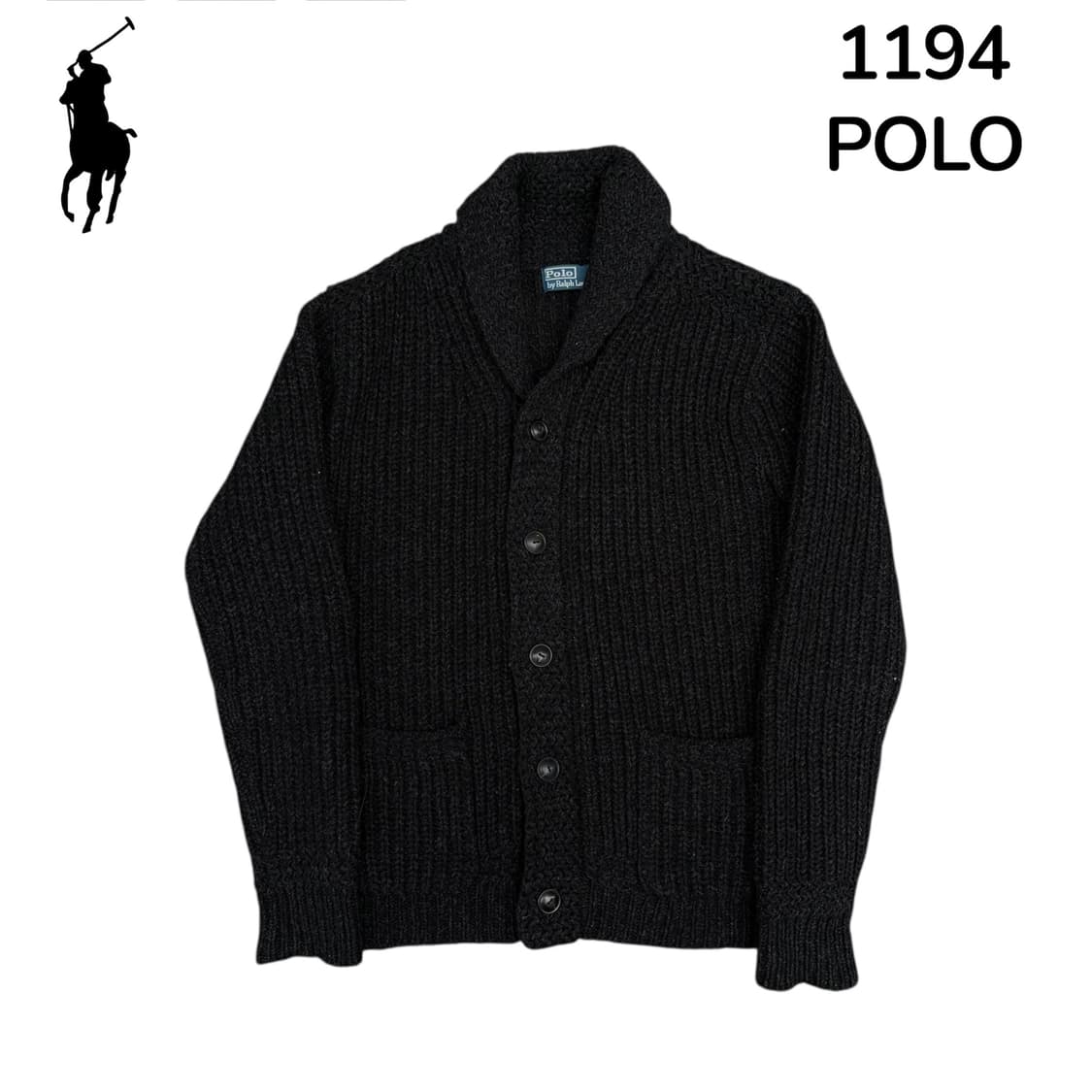 폴로랄프로렌 니트 자켓 블랙 M 상품이미지2