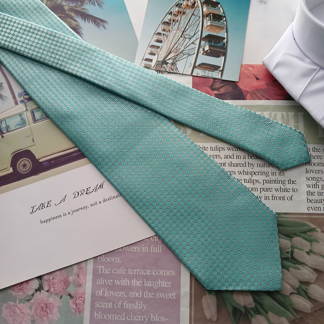 닥스 실크 민트 마이크로 도트 넥타이 8.7cm A+등급 A18750
 상품이미지3