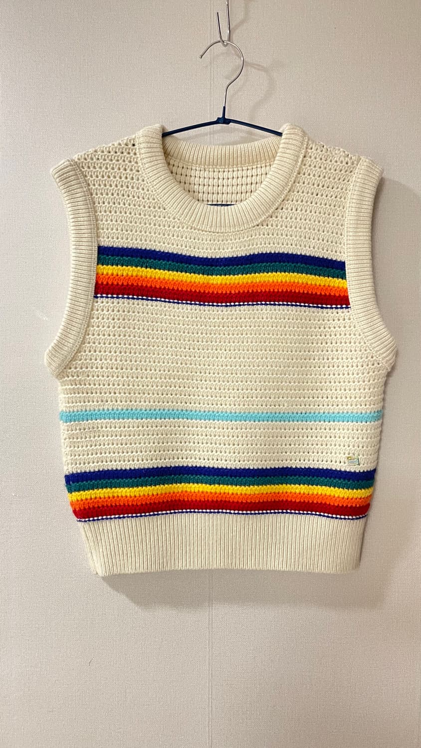 아크네스튜디오 카브람 레인보우 스트라이프 울 니트 베스트S 정가 60만 상품이미지2