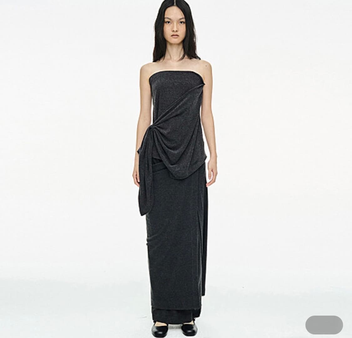 cerric layered flare top, charcoal  상품이미지1
