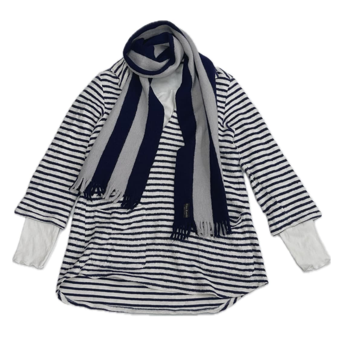 🫧하구미의 폭닥 코디세트🫧 그런지 레이어드 히피 목도리 단가라 코튼 상품이미지4