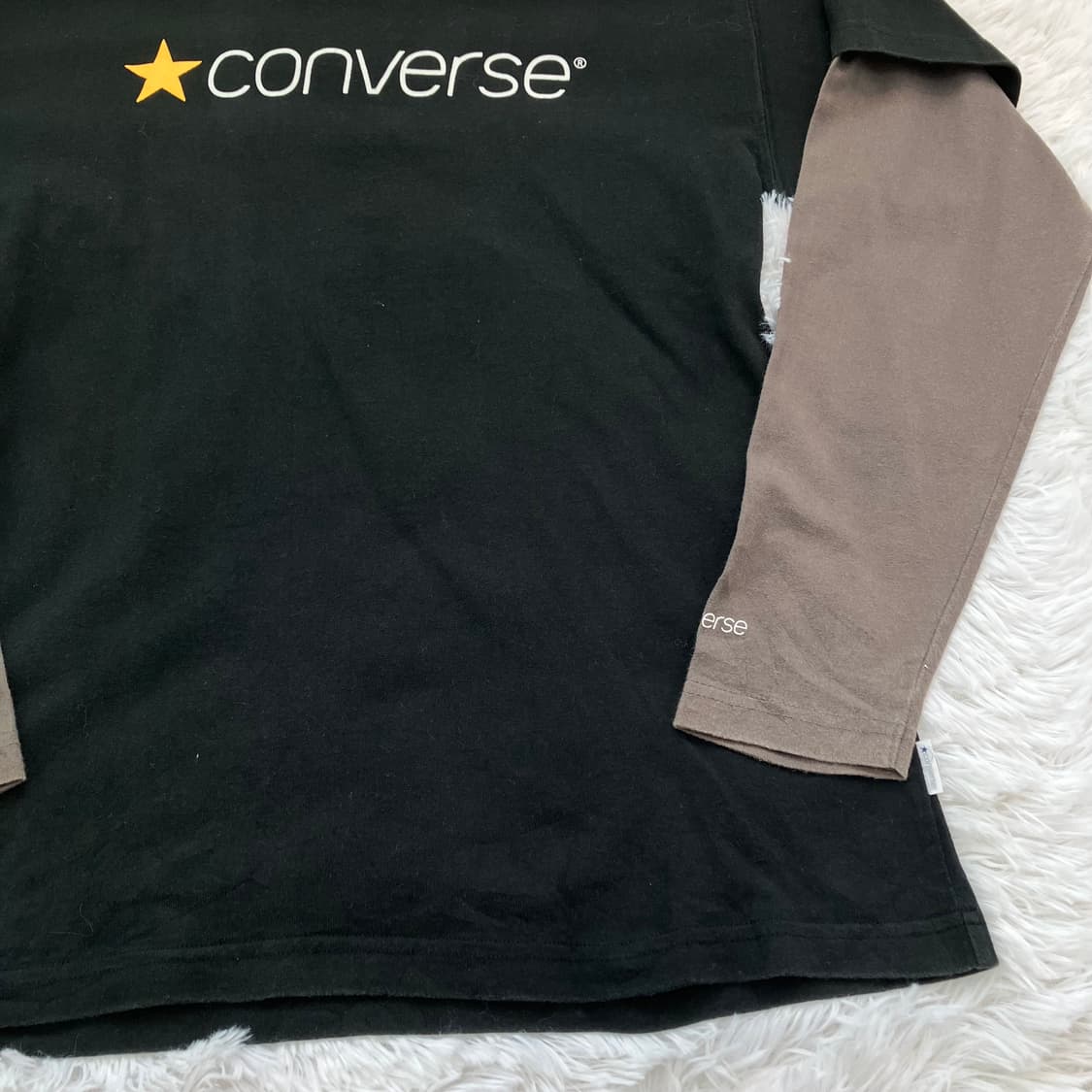 빈티지 컨버스 레이어드 긴팔 755 y2k 스트릿 갸루 펑키 일본빈티지 상품이미지4