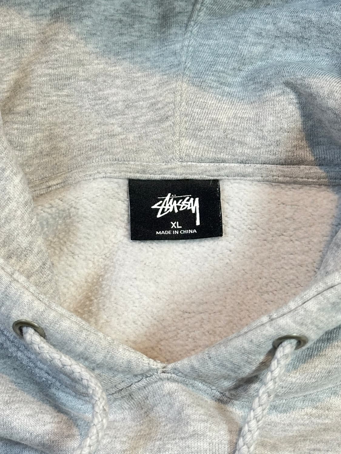 스투시 STUSSY 아플리케 자수 스탁로고 후드티 그레이 상품이미지8
