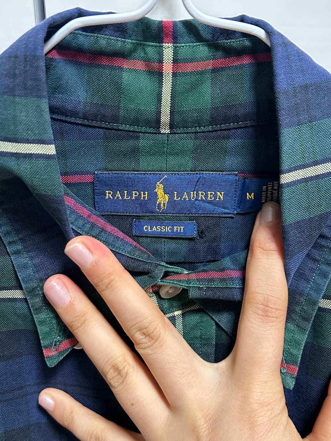 폴로 랄프로렌 체크 남방 M 상품이미지3