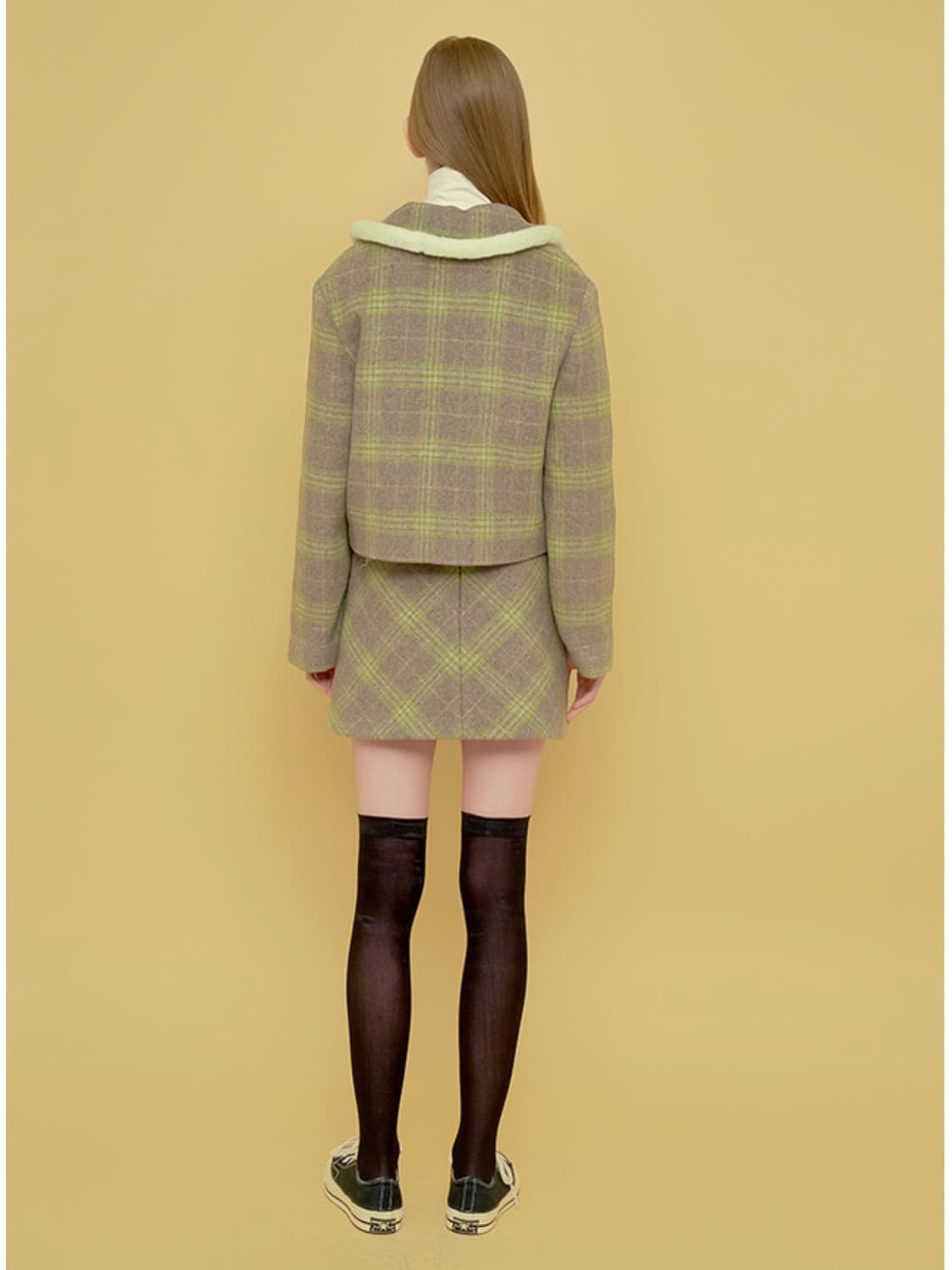 마가린핑거스 스커트 M사이즈 Green Check 상품이미지5