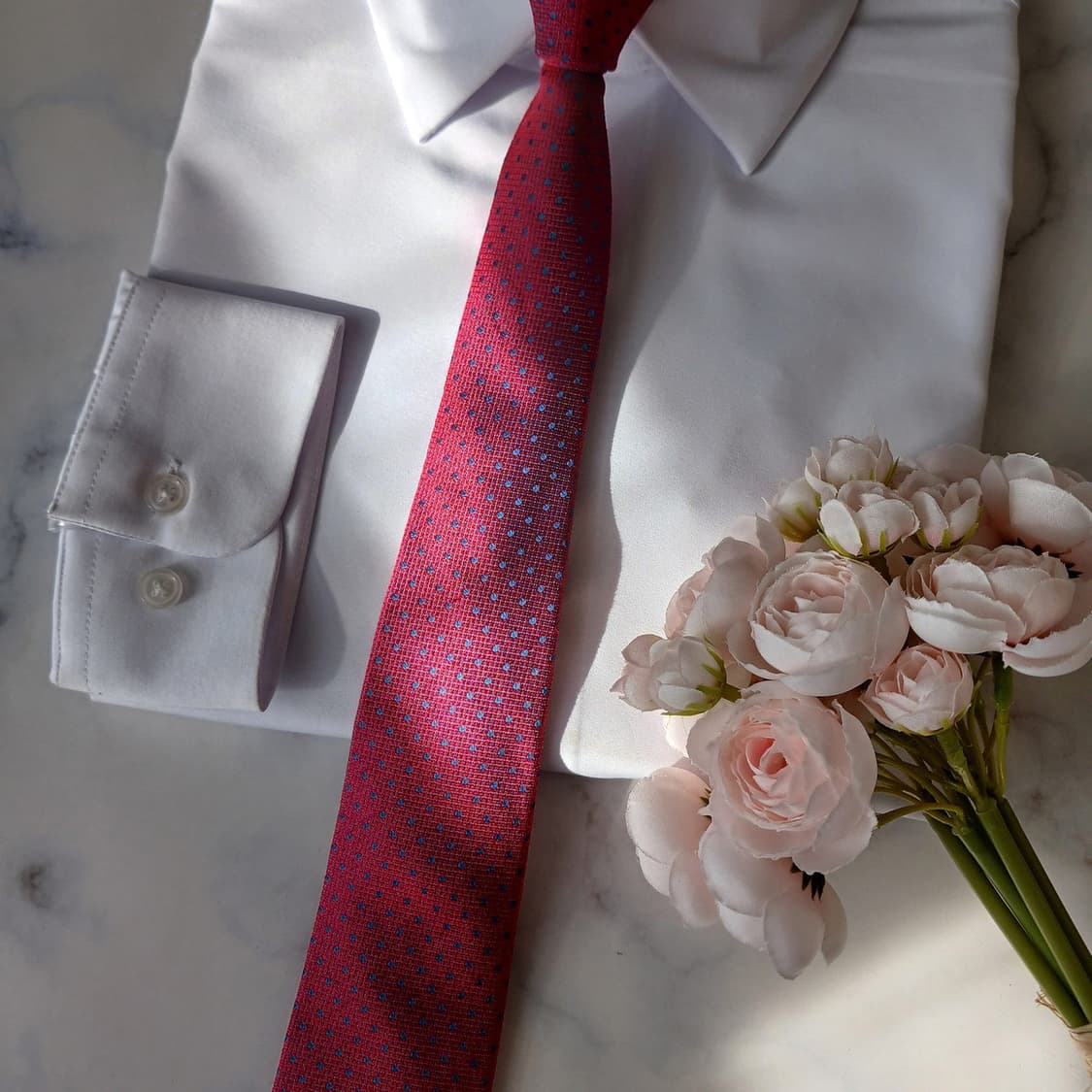 듀퐁 실크 레드 도트 넥타이 8cm A+등급 A19680
 상품이미지5