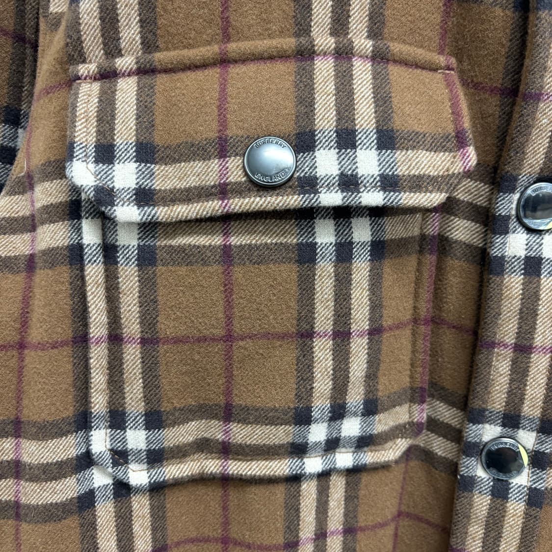 [M]버버리 체크 울 양털 자켓 상품이미지2
