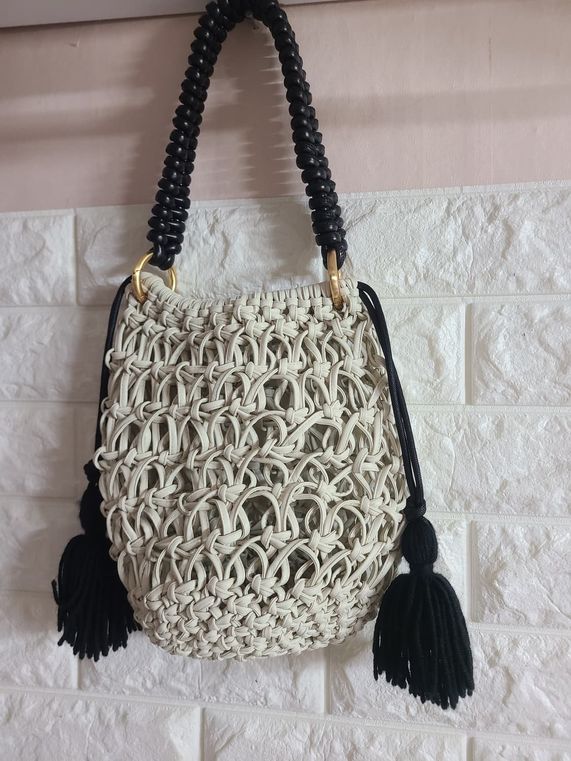 하이퀄 가죽 크로쉐 네트백 상품이미지1