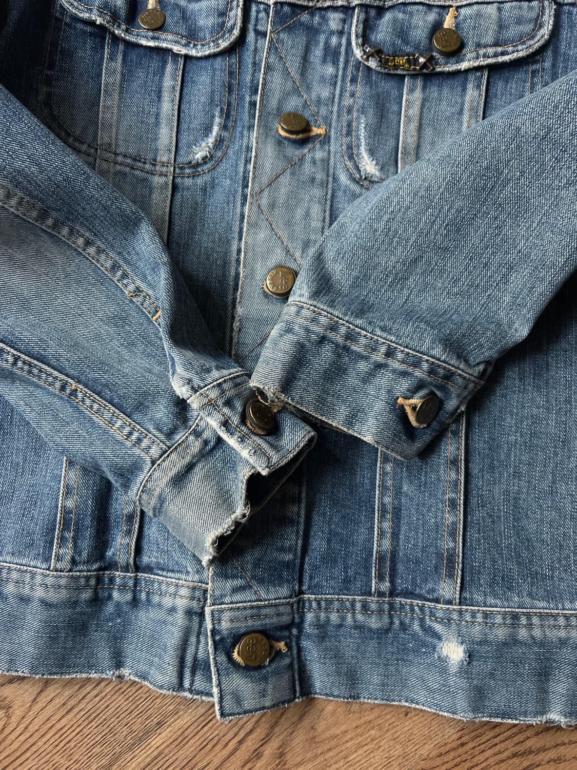 [S]Lee 재팬메이드 빈티지 데미지 트러커 자켓 상품이미지5