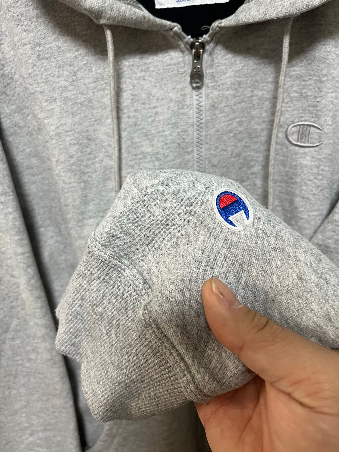 챔피온 회색 후드집업 M 상품이미지3