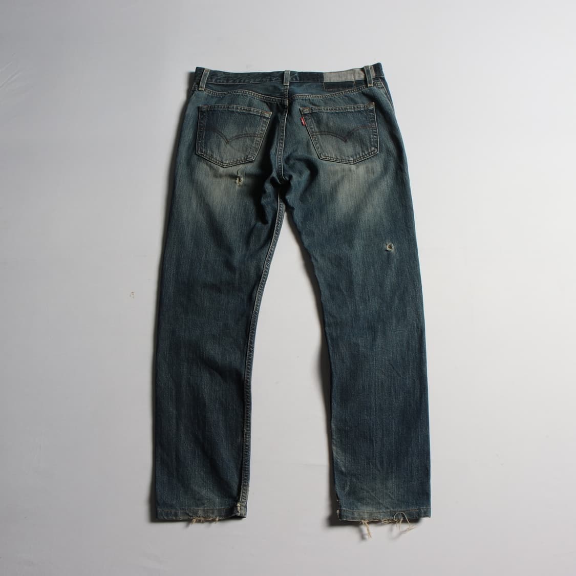 00's 리바이스 501 워싱 데미지 데님 팬츠 상품이미지4