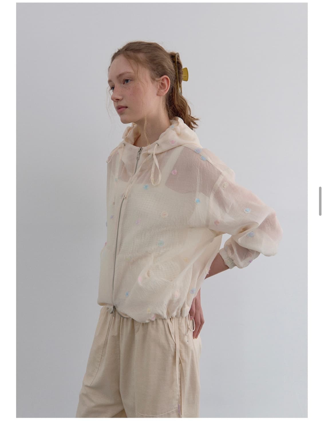 하네 플라워 글로우 시어점퍼 상품이미지1