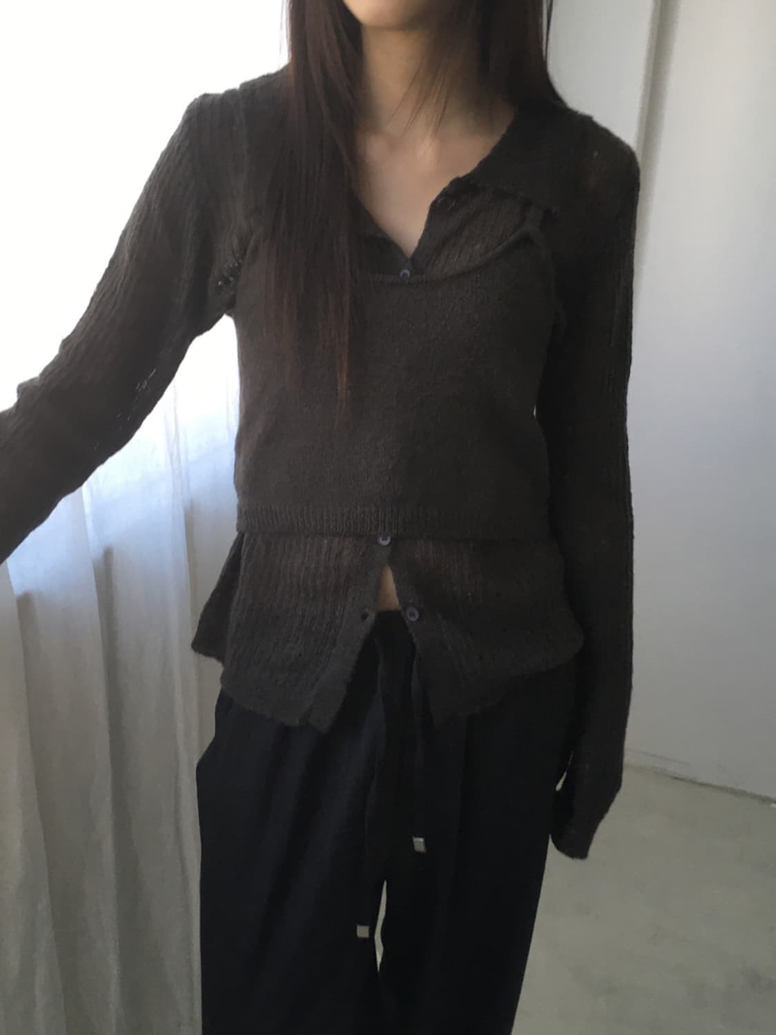 미엔느 mienne 레니 레이어드 뷔스티에 니트 세트 상품이미지4