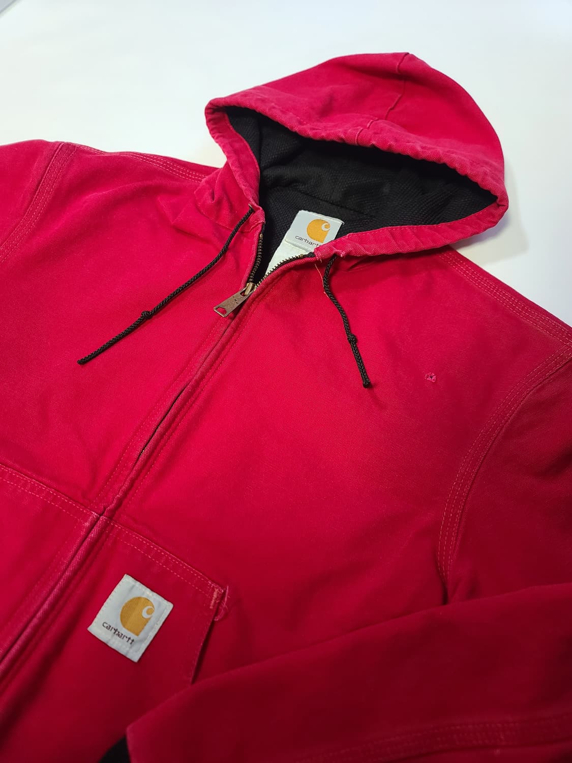 칼하트 레드 덕액티브 디트로이트 후드 자켓(실측M) 상품이미지5