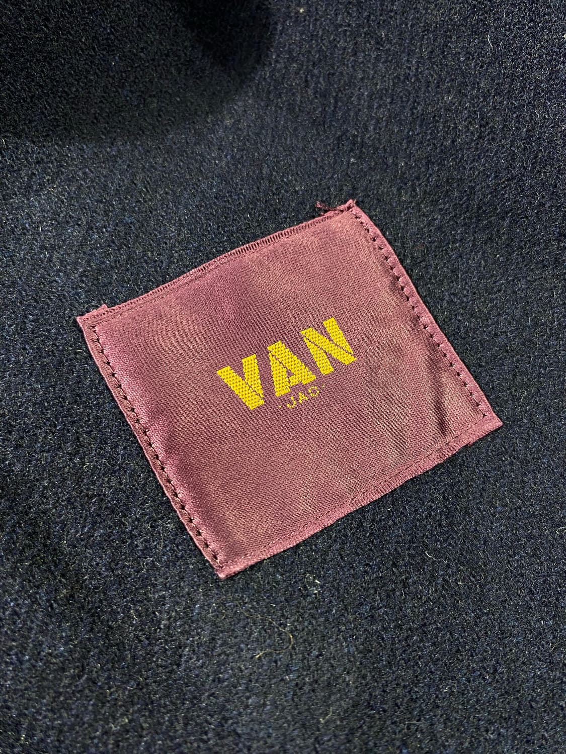 [F] 90s VAN JAC 반작 재팬 메이드 네이비 울 더플코트 상품이미지6