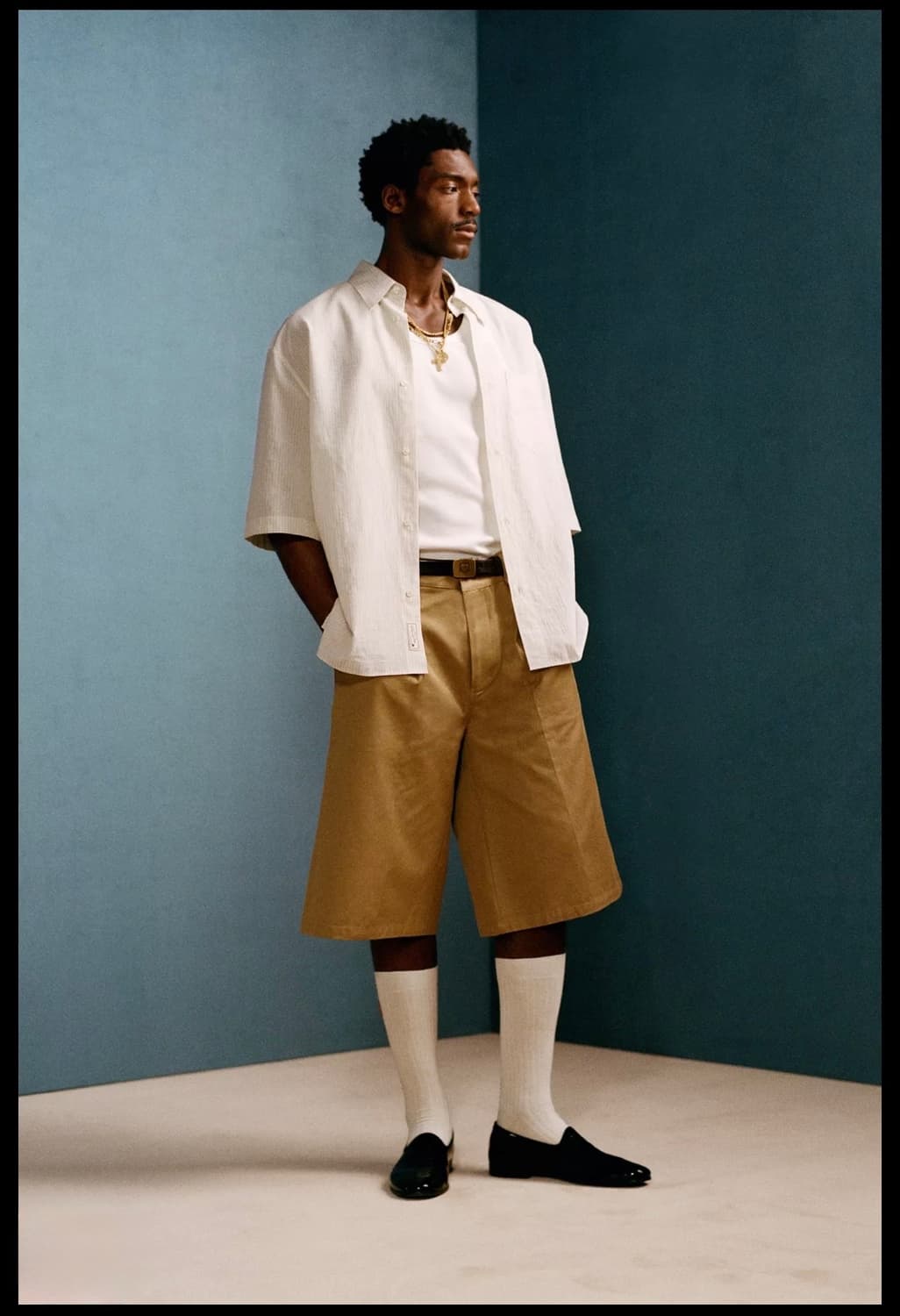 윌리 차바리아 X 자라 와이드핏 턱 디테일 버뮤다 팬츠 상품이미지1