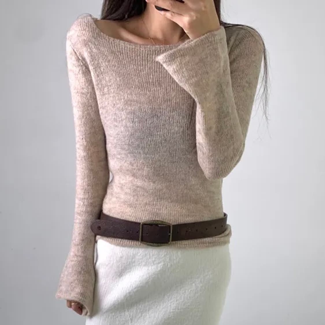 [무료배송] 모헤어 슬림 니트 상품이미지1