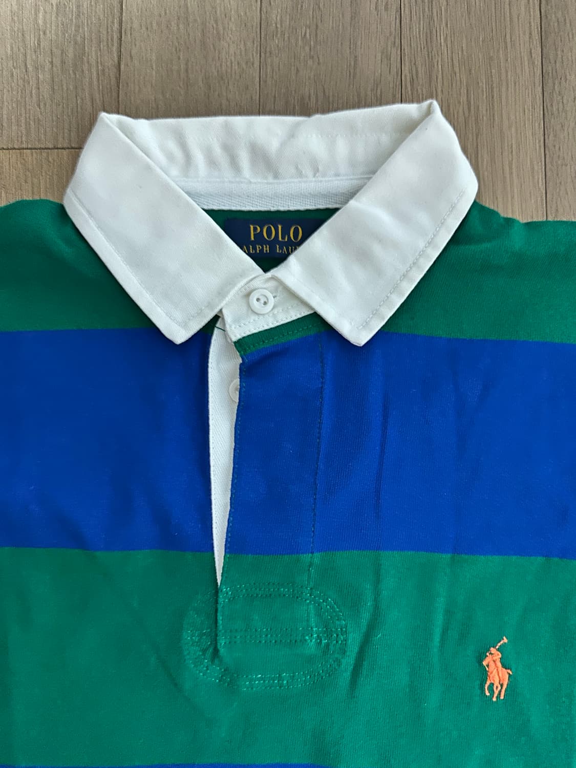 폴로 랄프로렌 럭비카라티 L 그린/블루(새상품급!!) 상품이미지7