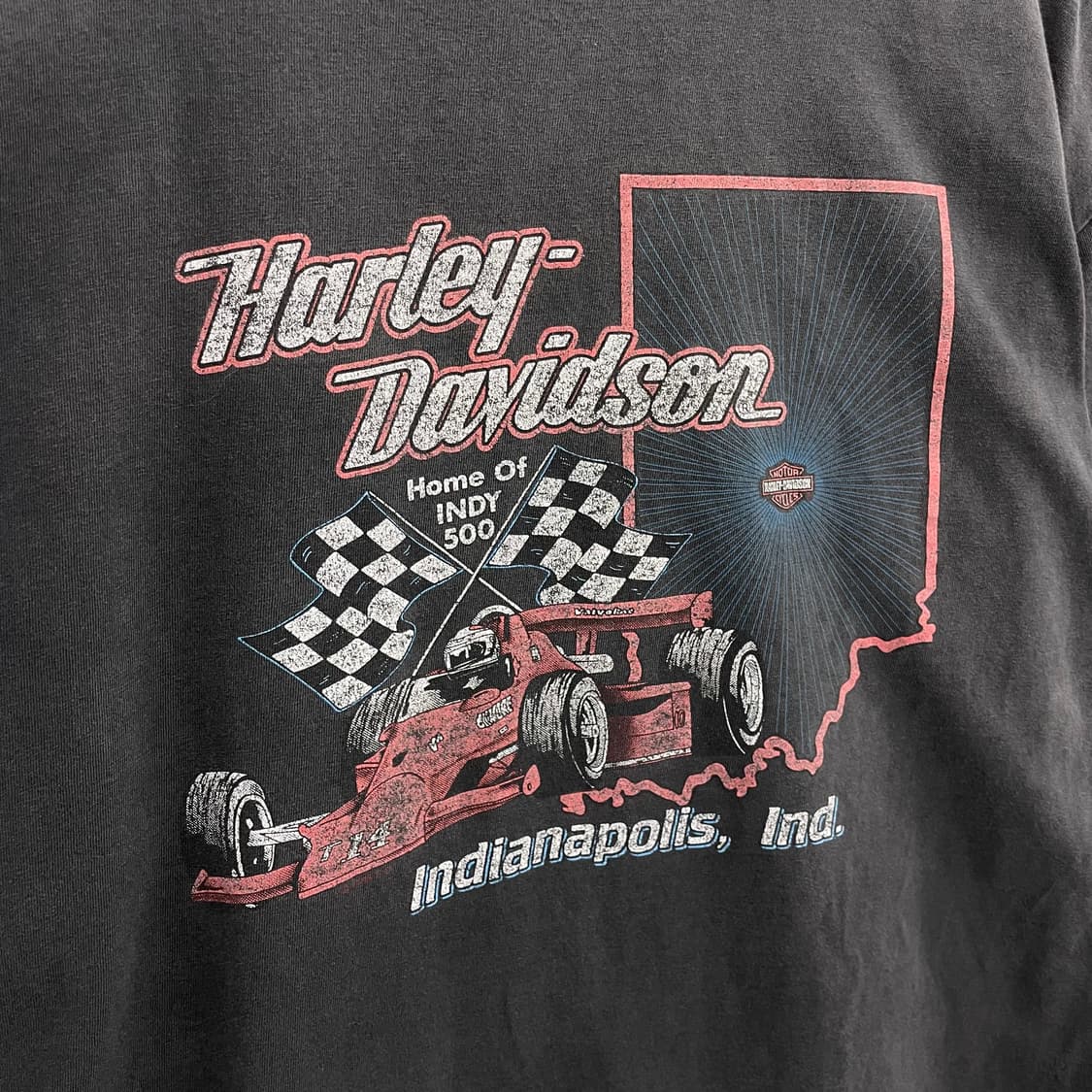할리데이비슨 90s 하드 페이딩 레이서 빈티지 반팔 티셔츠 상품이미지8