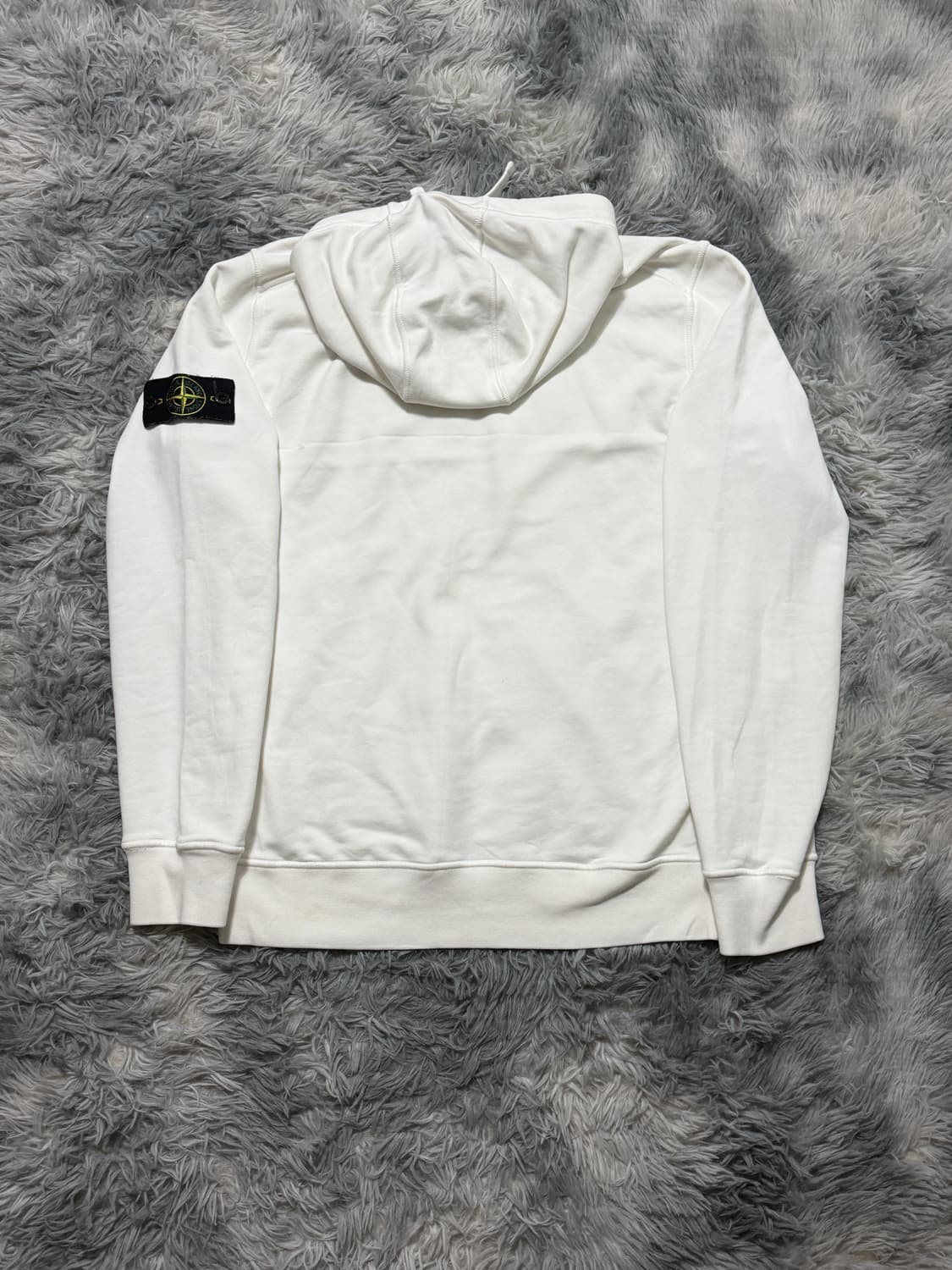스톤아일랜드 후드티 화이트 {size L} 상품이미지2