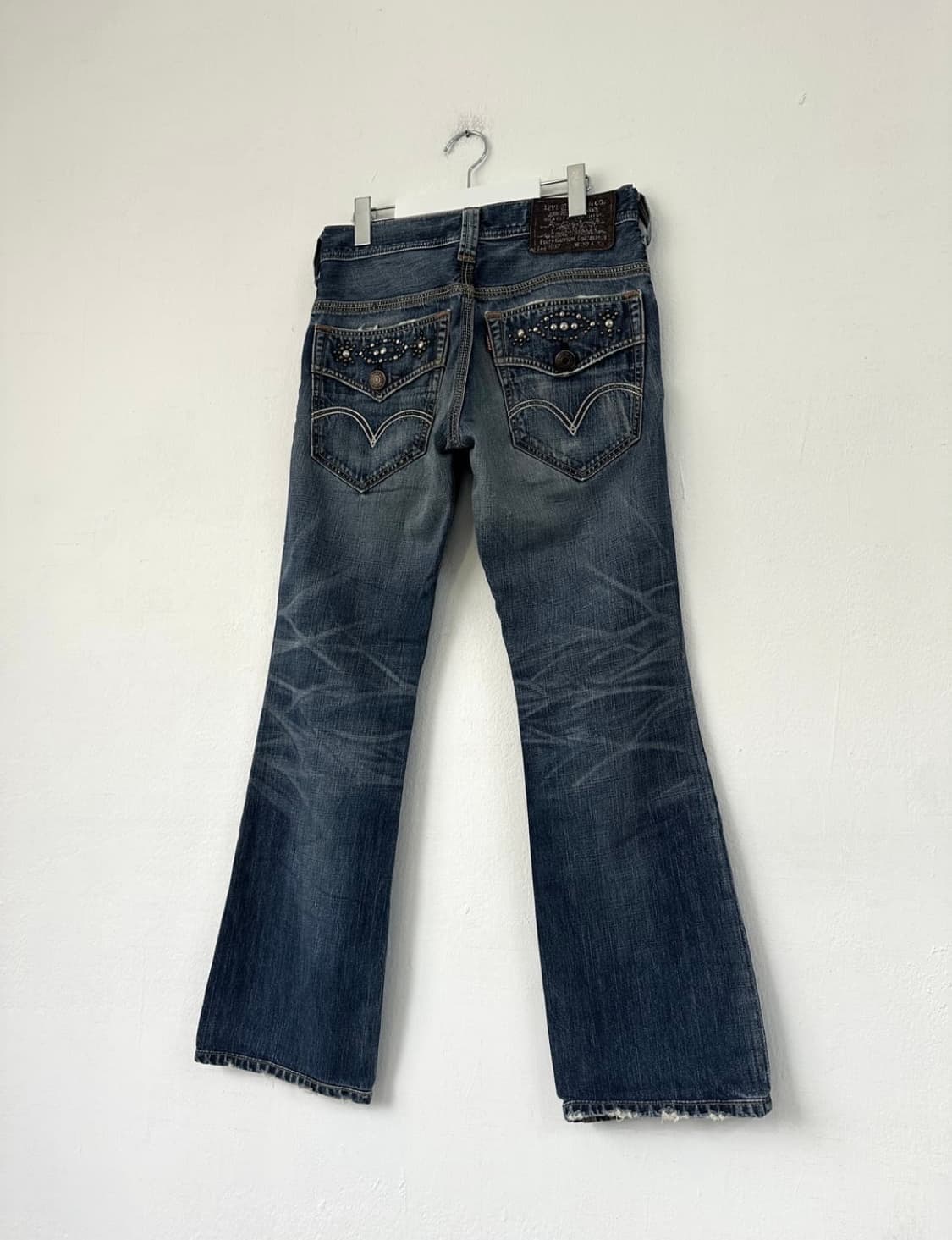 리바이스 507 젬스톤 워싱 블루 플레어진 상품이미지6