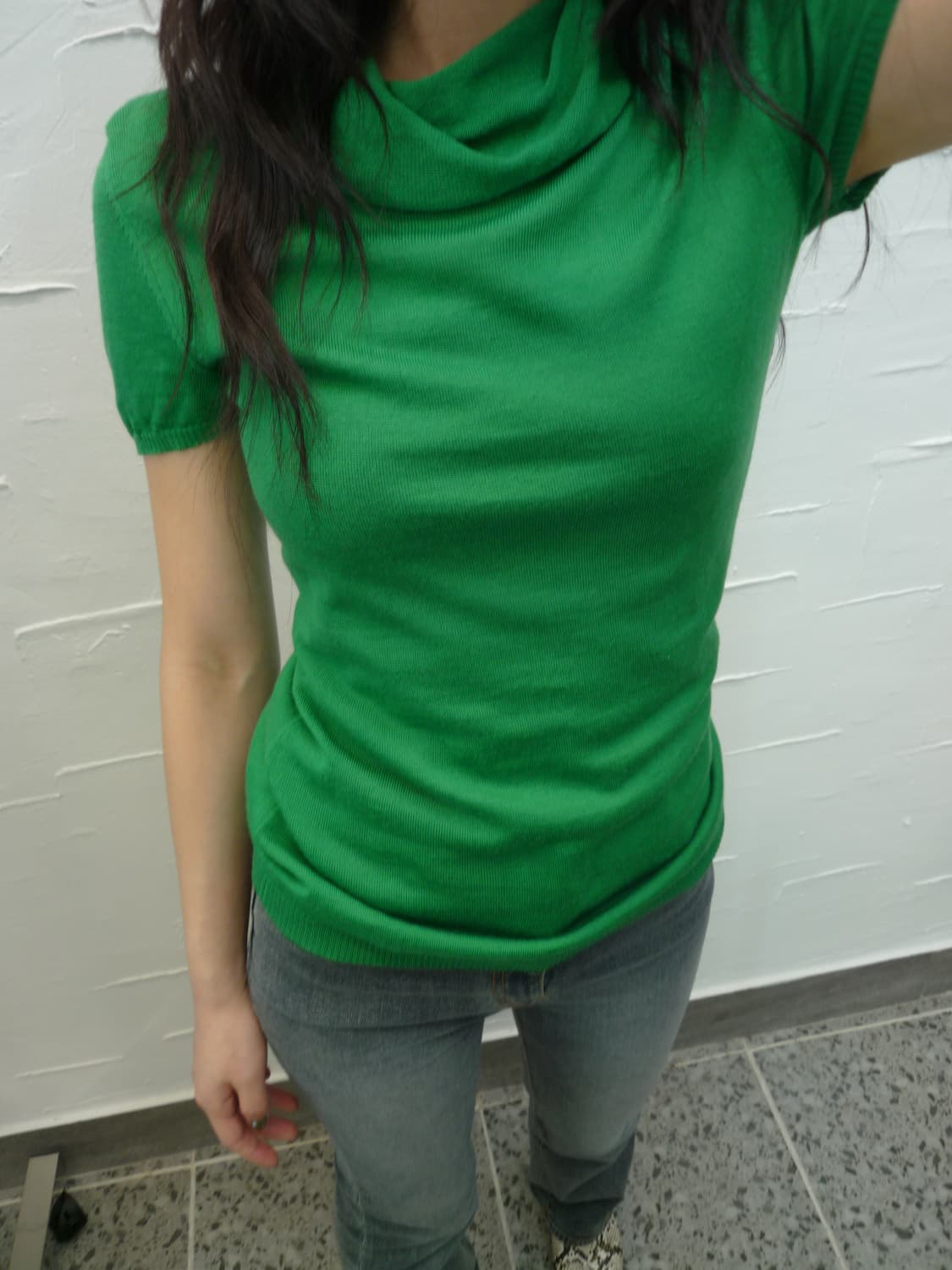그린 와이드 폴라 티셔츠 상품이미지5