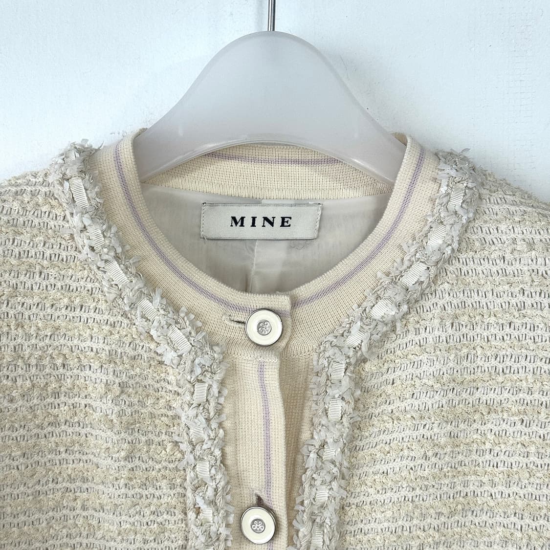 마인 브레이드 라인 트위드 가디건 상품이미지3