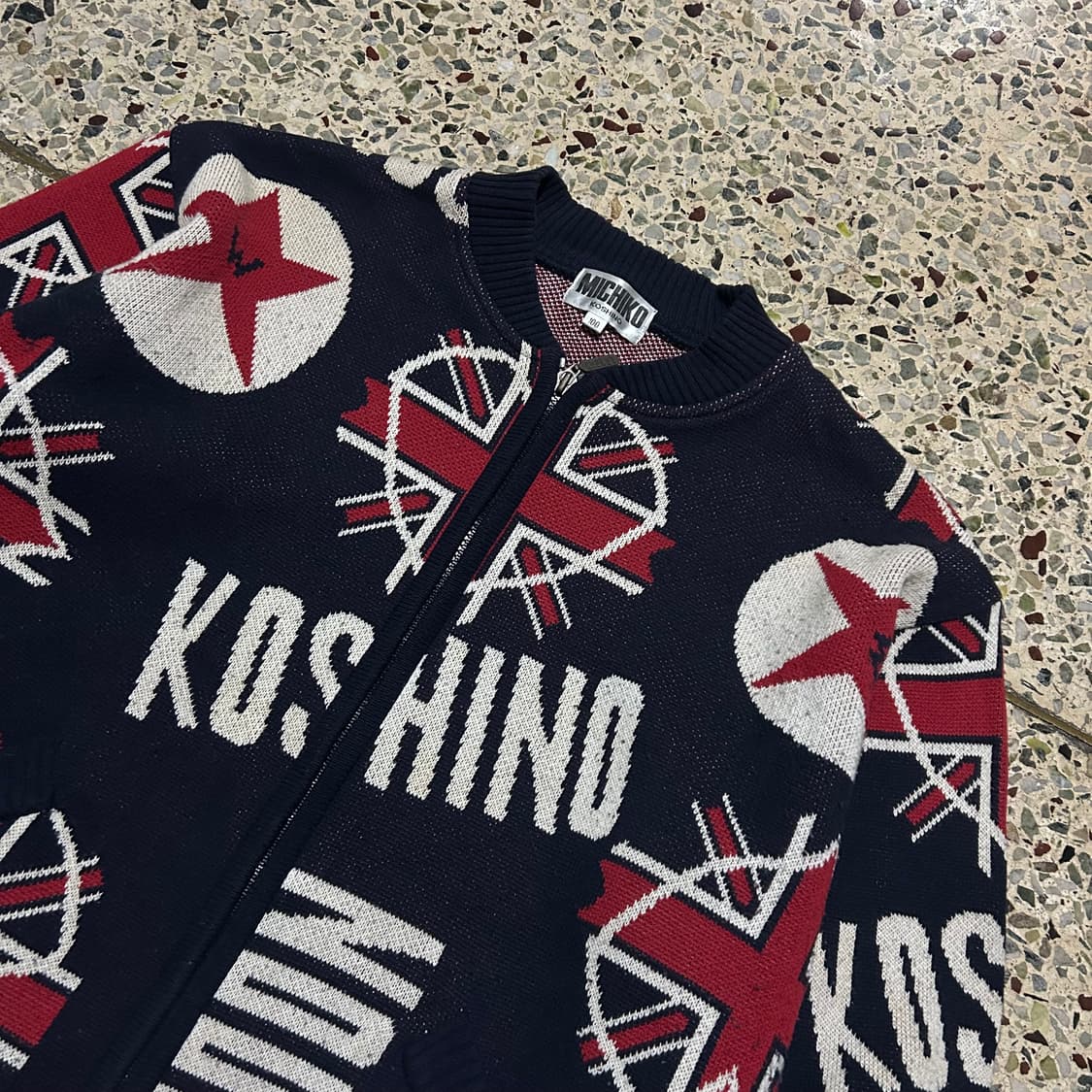 미치코 코시노 90S 유니언 잭 패턴 니트 상품이미지2