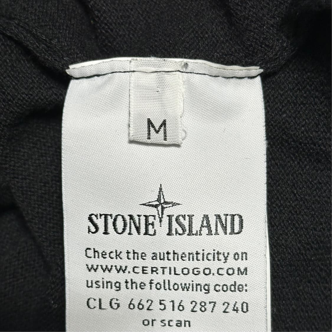 M 스톤아일랜드 패치와펜 브이넥 블랙 코튼 니트 상품이미지5