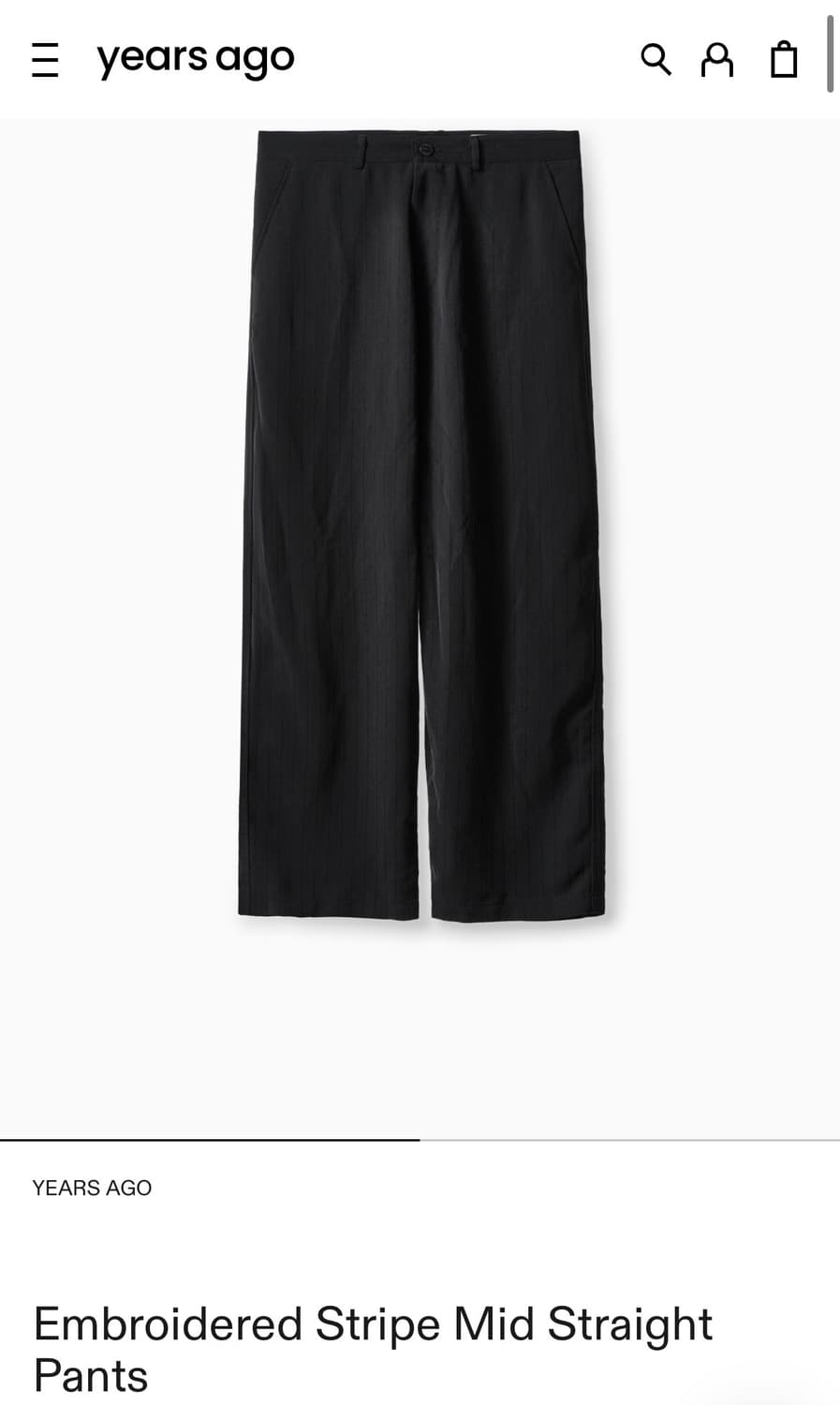 이얼즈어고 Embroidered Stripe Mid Straight 상품이미지1