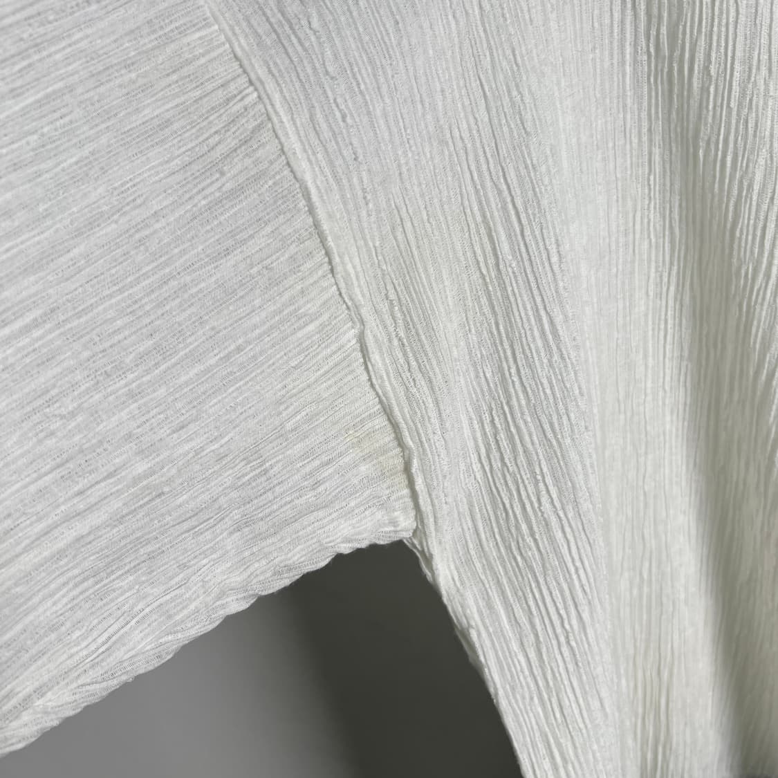 이세이미야케 플랜테이션 링클 배색 롱 티셔츠 M 상품이미지10